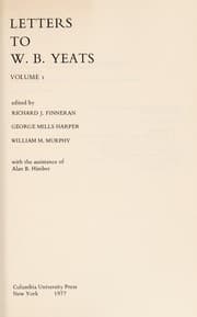 Tapa de Letters to W. B. Yeats ; Volume 2