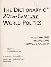 Tapa de The dictionary of 20th-century world politics