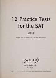Tapa de 12 practice tests for the SAT 2012