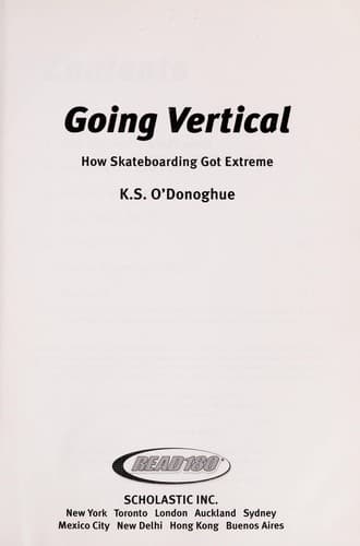 Tapa de Going Vertical