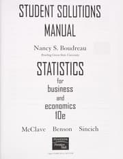 Tapa de Statistics for Business & Economics