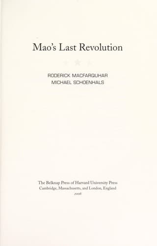 Tapa de Mao's last revolution