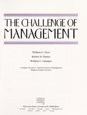 Tapa de The challenge of management