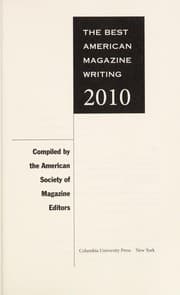 Tapa de The best American magazine writing 2010