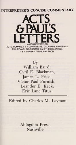 Tapa de Acts & Paul's letters