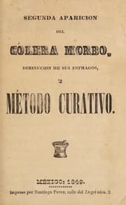 Tapa de Segunda aparicion del cólera morbo