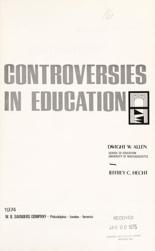 Tapa de Controversies in education