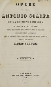 Tapa de Opere, colla traduzione dell' opere latine a francesi e con aggiunte e annotazioni tratte dai Vaccà, Betti, Laenec, Ollivier, Manec