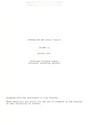 Tapa de Federalism and public policy