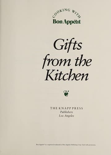 Tapa de Gifts from the kitchen