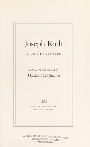 Tapa de Joseph Roth