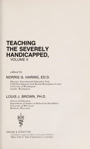 Tapa de Teaching the severely handicapped