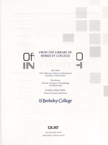 Tapa de Microsoft Office 2010 in depth