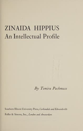 Tapa de Zinaida Hippius