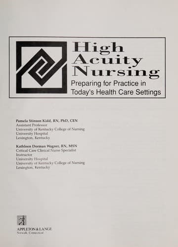 Tapa de High acuity nursing