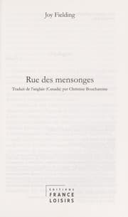 Tapa de Rue des mensonges