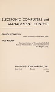Tapa de Electronic computers and management control
