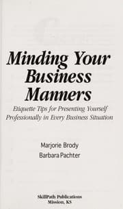 Tapa de Minding your business manners