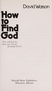 Tapa de How to Find God
