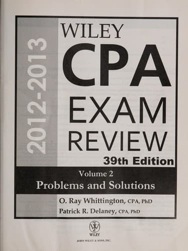 Tapa de Wiley CPA examination review