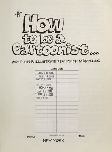 Tapa de How to be a cartoonist