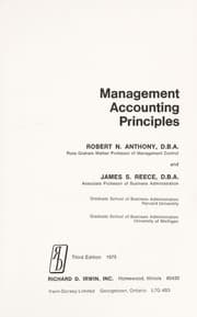 Tapa de Management accounting principles