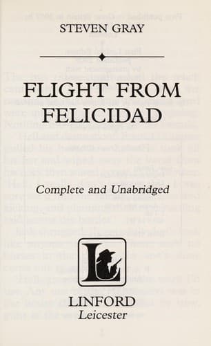 Tapa de Flight from Felicidad