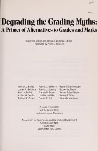 Tapa de Degrading the grading myths