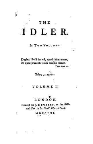 Tapa de The idler