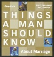 Tapa de Esquire's Things a Man Should Know About Marriage