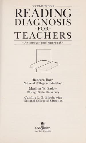 Tapa de Reading diagnosis for teachers