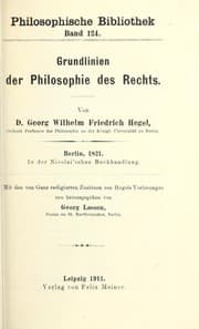 Tapa de Grundlinien der Philosophie des Rechts