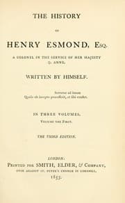Tapa de History of Henry Esmond, Esq