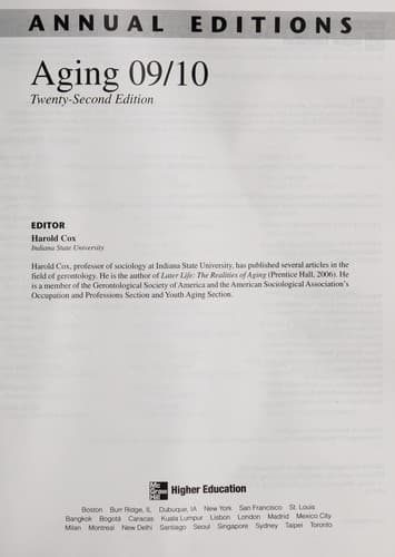 Tapa de Annual editions