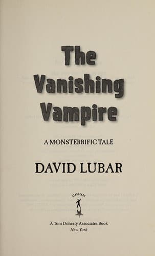 Tapa de The vanishing vampire
