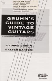Tapa de Gruhn's guide to vintage guitars