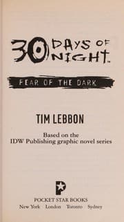 Tapa de 30 days of night - Fear of the dark