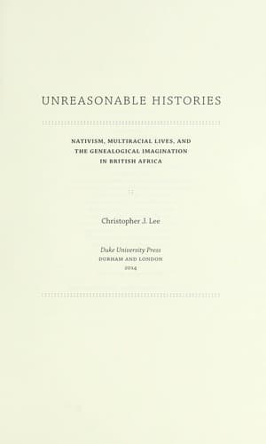 Tapa de Unreasonable histories