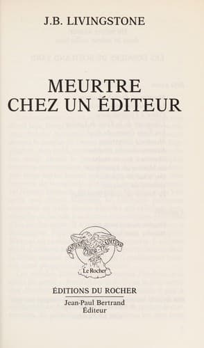 Tapa de Meurtre chez un diteur