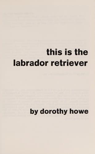 Tapa de This Is the Labrador Retriever