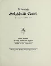 Tapa de Altdeutsche Holzschnitt-kunst