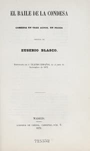 Tapa de El baile de la condesa