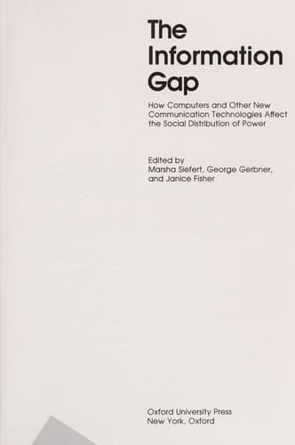 Tapa de The Information gap