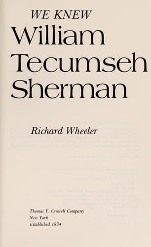 Tapa de We knew William Tecumseh Sherman