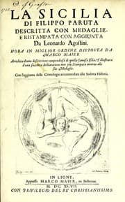 Tapa de La Sicilia di Filippo Paruta