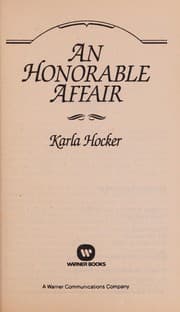 Tapa de An Honorable Affair