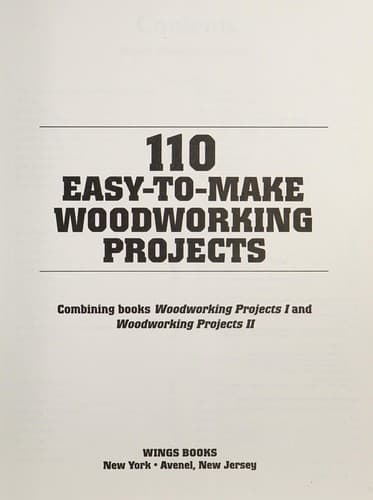 Tapa de 110 easy-to-make woodworking projects
