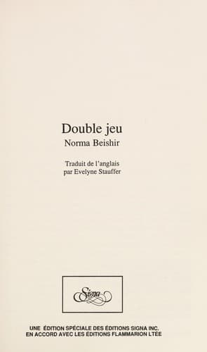 Tapa de Double jeu