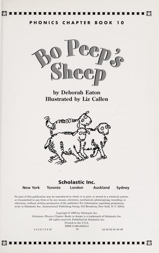 Tapa de Bo Peep's sheep