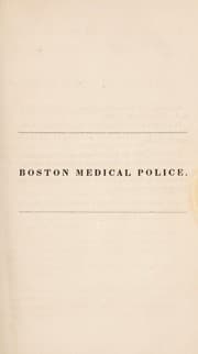 Tapa de Boston medical police. Rules and regulations of the Boston Medical Association